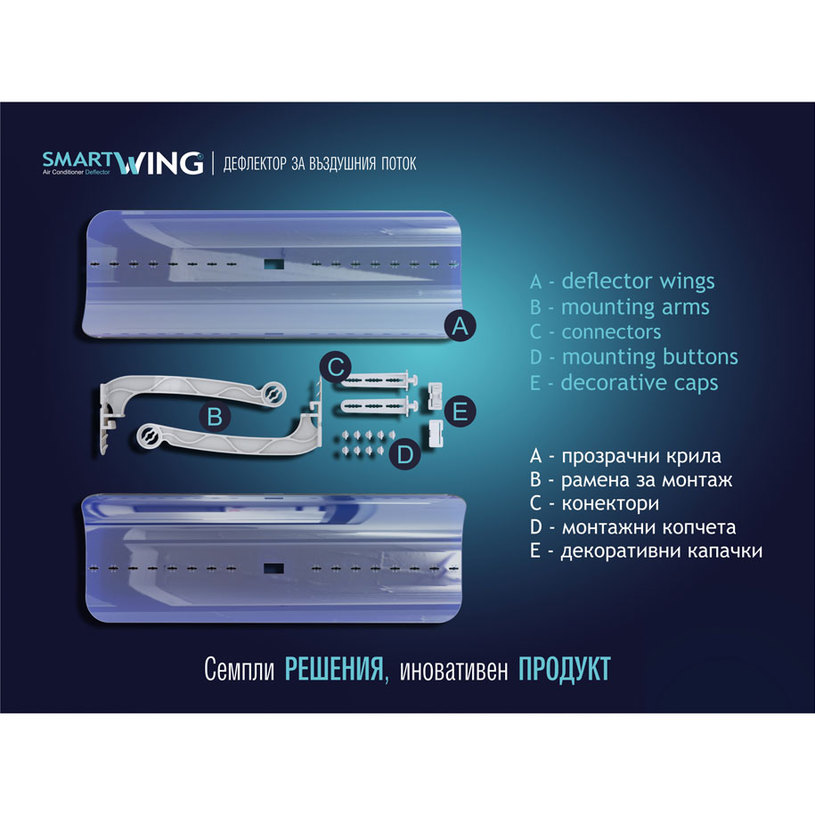 ДЕФЛЕКТОР ЗА КЛИМАТИК SMART WING